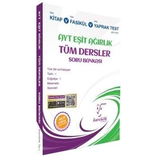 KAREKÖK AYT EŞİT AĞIRLIK TÜM DERSLER SORU BANKASI AKILLI TAHTA UYUMLU