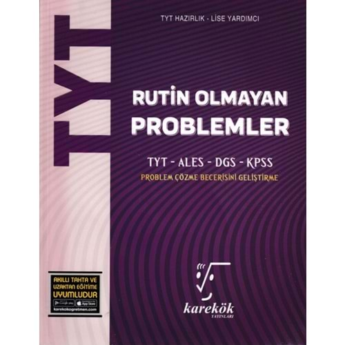 KAREKÖK TYT-ALES-DGS-KPSS RUTİN OLMAYAN PROBLEMLER