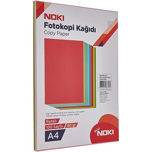 NOKİ 10 RENK FOTOKOPİ KAĞIDI 100 SAYFA