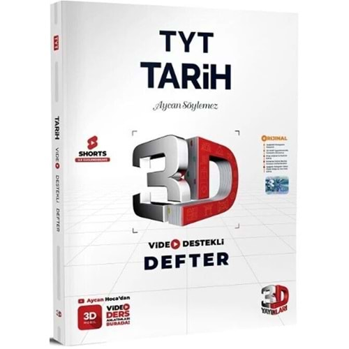 ÇÖZÜM TYT TARİH VİDEO DESTEKLİ DFETER 3D -2025