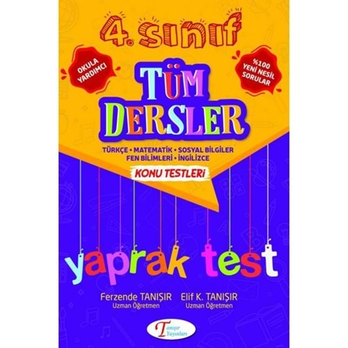 TANIŞIR 4.SINIF TÜM DERSLER YAPRAK TEST