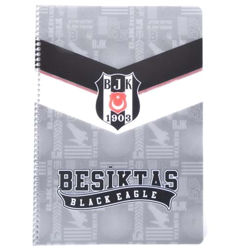 TİMON BEŞİKTAŞ SPİRALLİ PP KAPAK A4 80 YAPRAK KARELİ DEFTER-463622