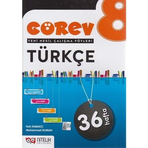 NİTELİK 8.SINIF GÖREV TÜRKÇE ÇALIŞMA FÖYLERİ