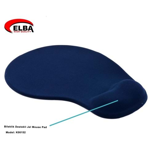 ELBA BİLEKLİK DESTEKLİ JEL MOUSE PAD MAVİ K06152