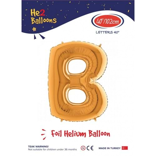 KİKA HARF FOLYO BALON 40 İNÇ ALTIN B HARFİ-2005366