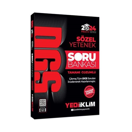 YEDİİKLİM DGS 2024 PRESTİJ SERİSİ SÖZEL YETENEK TAMAMI ÇÖZÜMLÜ SORU BANKASI