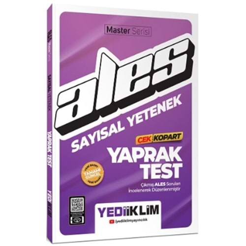 YEDİİKLİM ALES MASTER SERİSİ SAYISAL YETENEK ÇEK KOPART YAPRAK TEST-2024