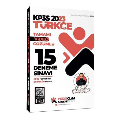 YEDİİKLİM KPSS 2023 ATÖLYE SERİSİ TÜRKÇE TAMAMI VİDEO ÇÖZÜMLÜ 15 DENEME SINAVI