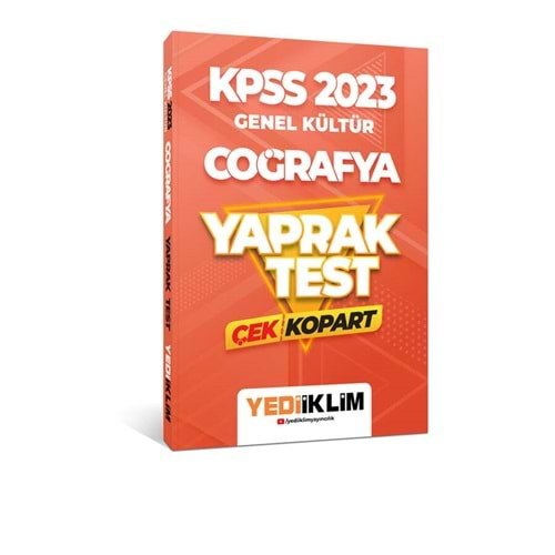 YEDİİKLİM KPSS 2023 GENEL KÜLTÜR COĞRAFYA ÇEK KOPART YAPRAK TEST