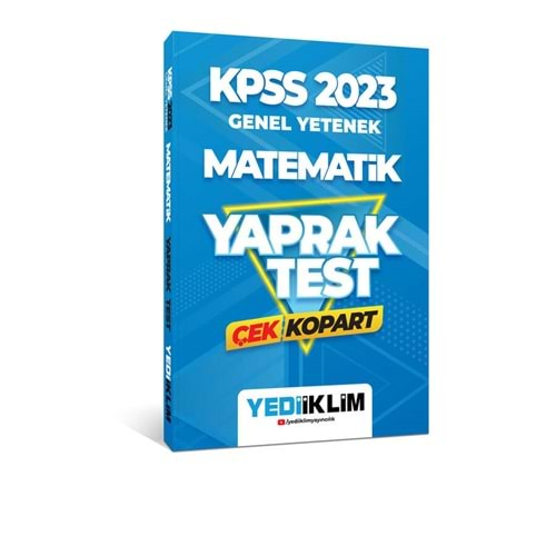 YEDİİKLİM KPSS 2023 GENEL YETENEK MATEMATİK ÇEK KOPART YAPRAK TEST