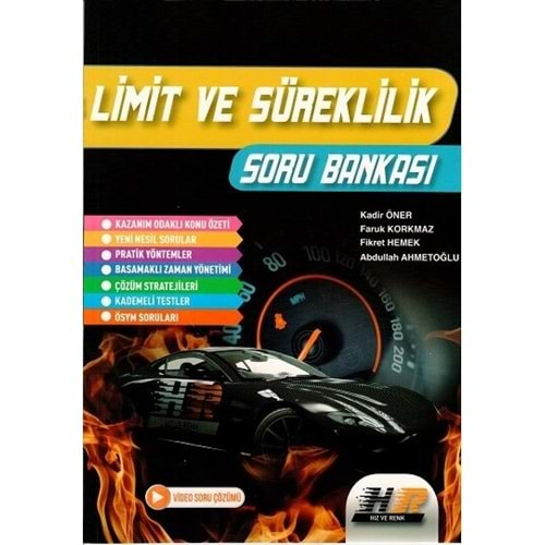 HIZ VE RENK LİMİT VE SÜREKLİLİK SORU BANKASI