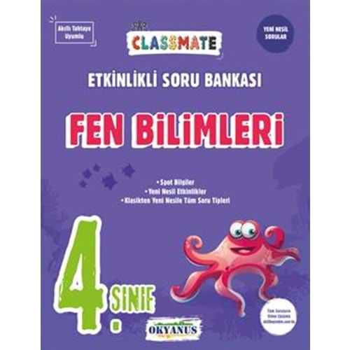 OKYANUS 4.SINIF CLASSMATE FEN BİLİMLERİ ETKİNLİKLİ SORU BANKASI