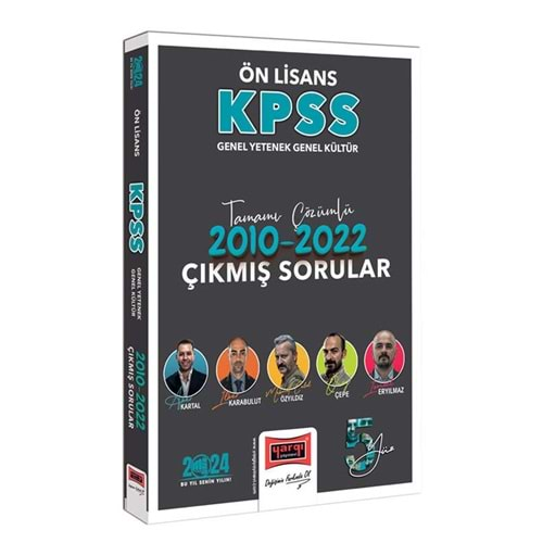 YARGI KPSS 2024 GENEL YETENEK GENEL KÜLTÜR ÖN LİSANS TAMAMI ÇÖZÜMLÜ 2010-2022 ÇIKMIŞ SORULAR