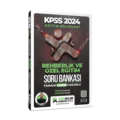 YEDİİKLİM KPSS 2024 EĞİTİM BİLİMLERİ ATÖLYE SERİSİ REHBERLİK VE ÖZEL EĞİTİM TAMAMI VİDEO ÇÖZÜMLÜ SORU BANKASI