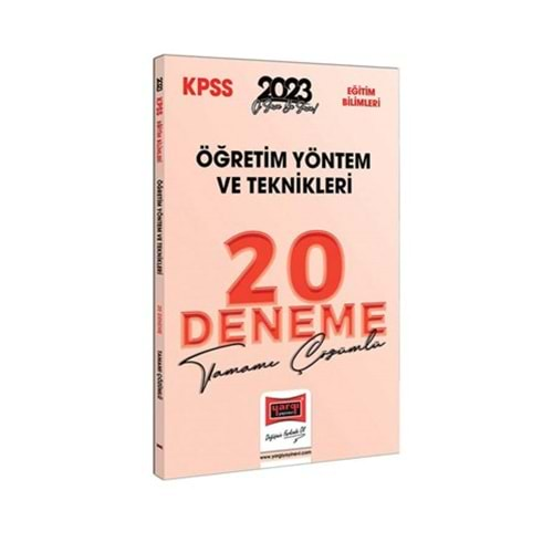 YARGI KPSS 2023 EĞİTİM BİLİMLERİ ÖĞRETİM YÖNTEM VE TEKNİKLERİ TAMAMI ÇÖZÜMLÜ 20 DENEME