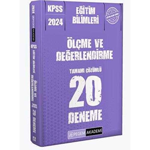 PEGEM KPSS 2024 EĞİTİM BİLİMLERİ ÖLÇME VE DEĞERLENDİRME TAMAMI ÇÖZÜMLÜ 20 DENEME