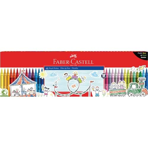 FABER-CASTELL KLASİK KEÇELİ KALEM 48 Lİ