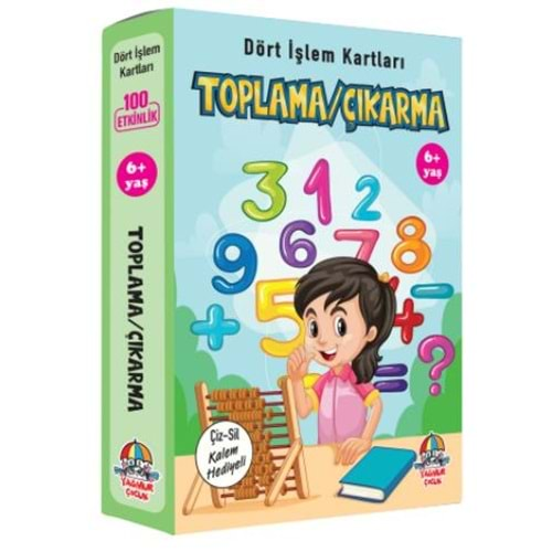 TOPLAMA ÇIKARTMA-DÖRT İŞLEM KARTLARI 6+YAŞ