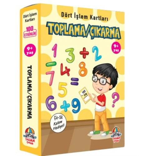 TOPLAMA ÇIKARTMA-DÖRT İŞLEM KARTLARI 9+YAŞ