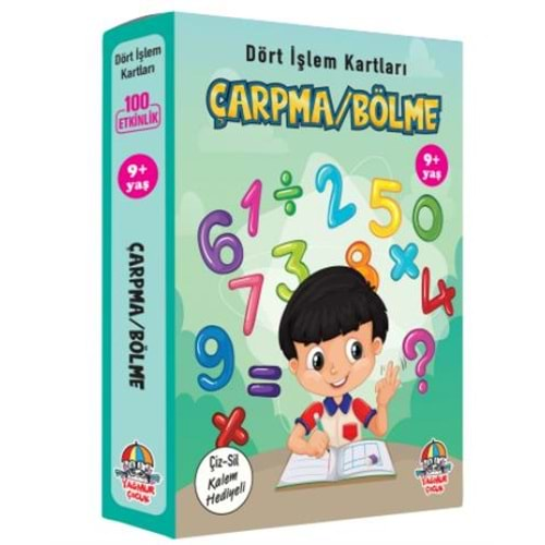 ÇARPMA BÖLME-DÖRT İŞLEM KARTLARI 9+YAŞ