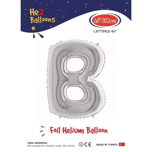 KİKA HARF FOLYO BALON 40 İNÇ GÜMÜŞ B HARFİ-2005389