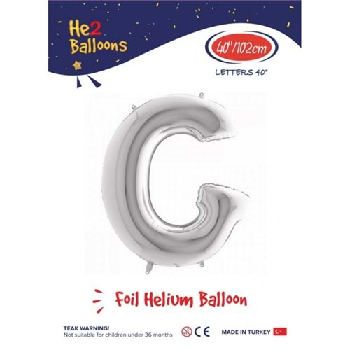 KİKA HARF FOLYO BALON 40 İNÇ GÜMÜŞ G HARFİ-2005394