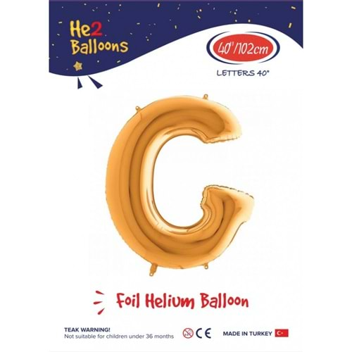 KİKA HARF FOLYO BALON 40 İNÇ ALTIN G HARFİ-2005371