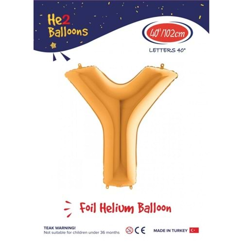 KİKA HARF FOLYO BALON 40 İNÇ ALTIN Y HARFİ-2005386