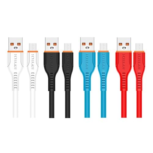 HYTECH MİCRO USB 2.4A HIZLI ŞARJ KABLOSU 1.2M MAVİ HY-X260