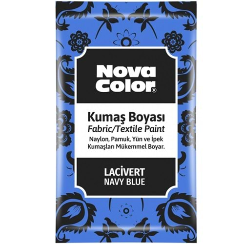 NOVA COLOR KUMAŞ BOYASI TOZ 12 GR LACİVERT-NC-909