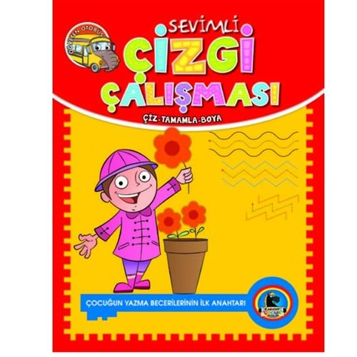 KARATAY SEVİMLİ ÇİZGİ ÇALIŞMASI ÇİZ-TAMAMLA-BOYA 48 SAYFA