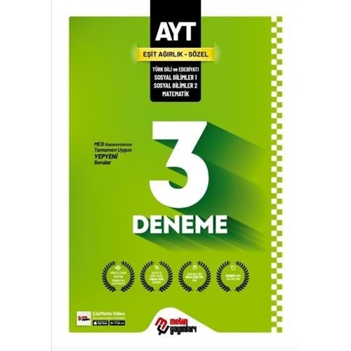 METİN AYT EŞİT AĞIRLIK-SÖZEL 3 DENEME