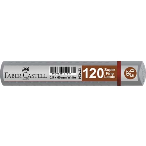 FABER CASTELL GRİP MİN 0.5 2B 60 MM 120 Lİ GÜMÜŞ