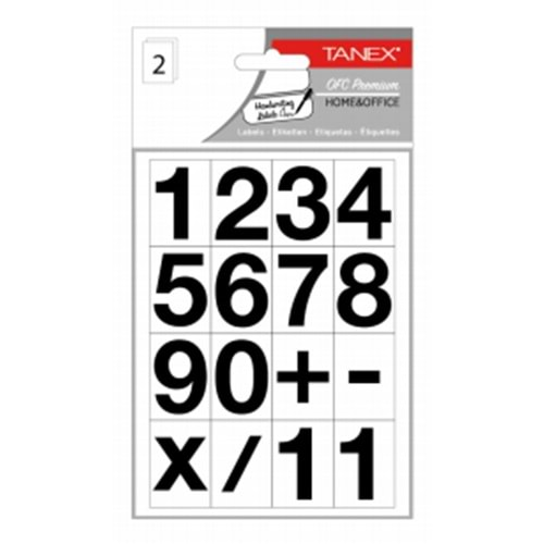 TANEX STC-518 RAKAM ETİKETİ 30 MM BOLD 2 ADET