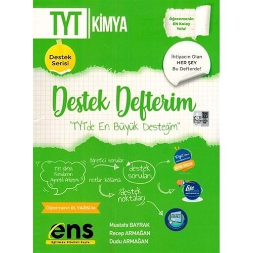 ENS TYT KİMYA DESTEK DEFTERİM-2022