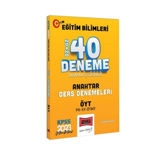 YARGI KPSS 2023 EĞİTİM BİLİMLERİ ÖYT PROGRAM GELİŞTİRME-SINIF YÖNETİMİ-MATERYAL GELİŞTİRME ANAHTAR DERS DENEMELERİ TAMAMI ÇÖZÜMLÜ 20+20 40 DENEME SINAVI