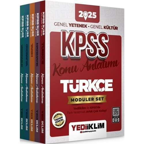 YEDİİKLİM KPSS 2025 GENEL YETENEK GENEL KÜLTÜR KONU ANLATIMLI MODÜLER SET