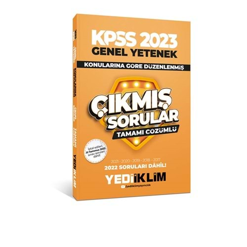 YEDİİKLİM KPSS GENEL YETENEK KONULARINA GÖRE DÜZENLENMİŞ TAMAMI ÇÖZÜMLÜ ÇIKMIŞ SORULAR-2023