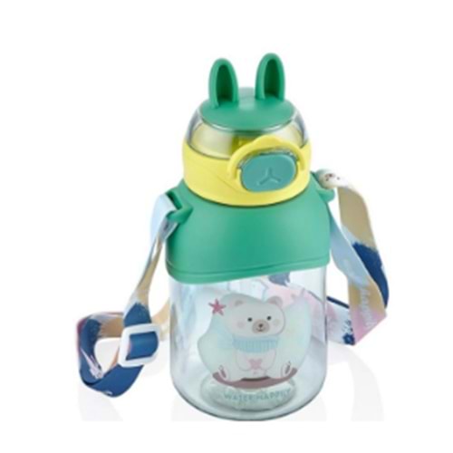 VAGONLİFE BOYUN ASKILI PİPETLİ 650 ML SU MATARASI YEŞİL-VGN2108