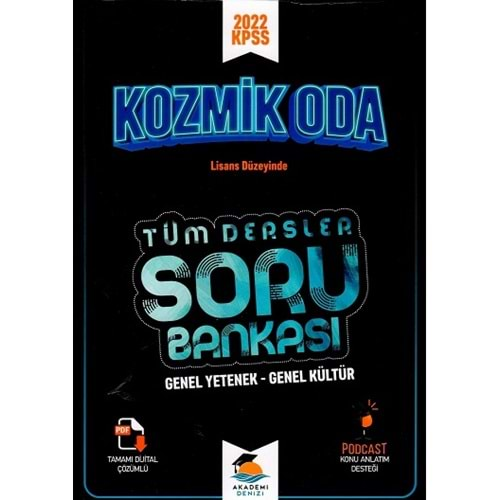 AKADEMİ DENİZİ KPSS 2022 LİSANS TÜM DERSLER KOZMİK ODA SORU BANKASI-2022