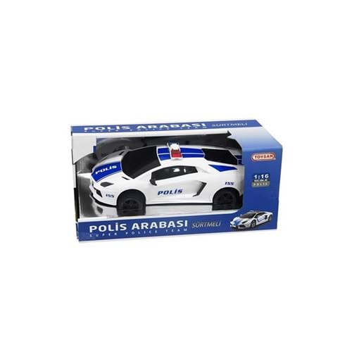 TOYSAN 1:16 SÜRTMELİ POLİS ARABASI -TOY-11