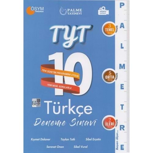 PALME TYT TÜRKÇE 10 DENEME SINAVI(PALMETRE SERİSİ)