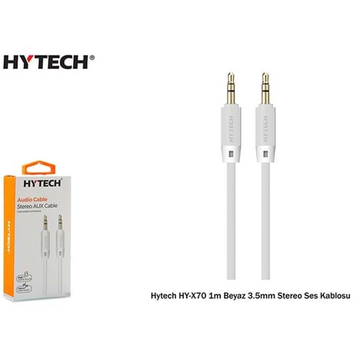 HYTECH HY-X70 1M BEYAZ 3.5 MM STEREO SES KABLOSU