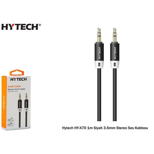 HYTECH HY-X70 1M SİYAH 3.5 MM STEREO SES KABLOSU