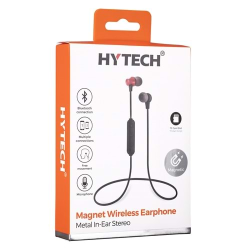 HYTECH HY-XBK75 KIRMIZI MOBİL TELEFON UYUMLU TF CARD+BLUETOOTH KULAK İÇİ MİKROFONLU KULAKLIK