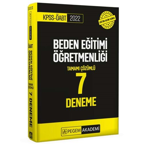 PEGEM ÖABT 2022 BEDEN EĞİTİMİ ÖĞRETMENLİĞİ TAMAMI ÇÖZÜMLÜ 7 DENEME