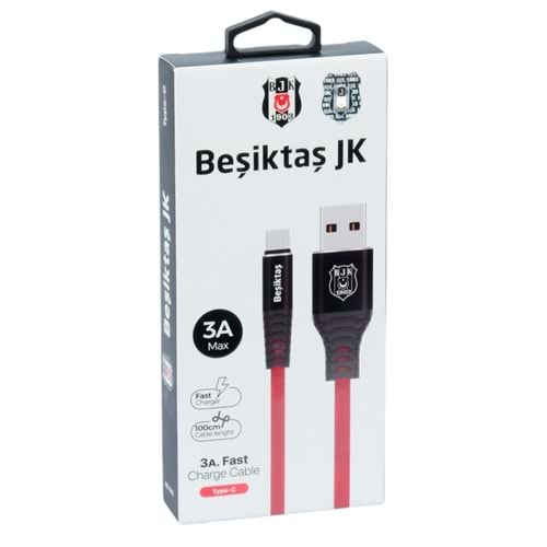 TİMON BEŞİKTAŞ KBL-1903 3A TYPE-C 1M SİYAH DATA+ŞARJ KABLOSU-503409