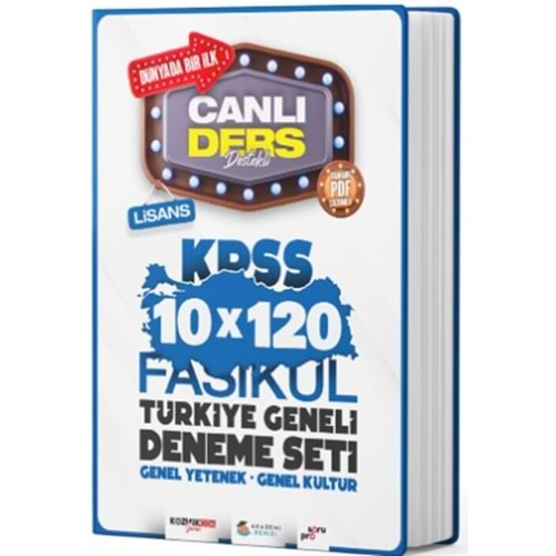 AKADEMİ DENİZİ KPSS LİSANS GENEL YETENEK GENEL KÜLTÜR 10*120 FASİKÜL TÜRKİYE GENELİ DENEME SETİ-2024