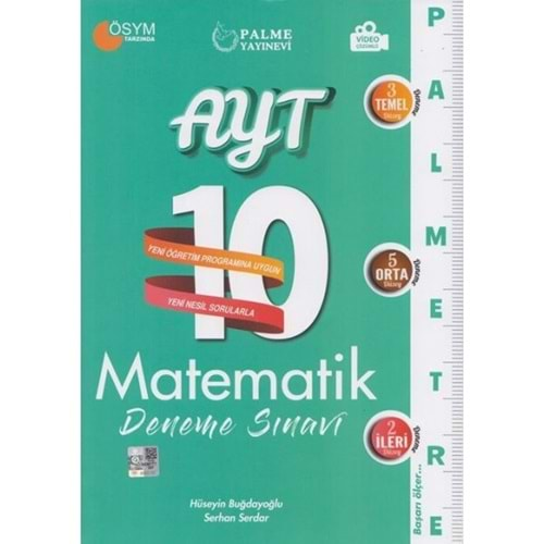 PALME AYT MATEMATİK PALMETRE SERİSİ 10 DENEME SINAVI