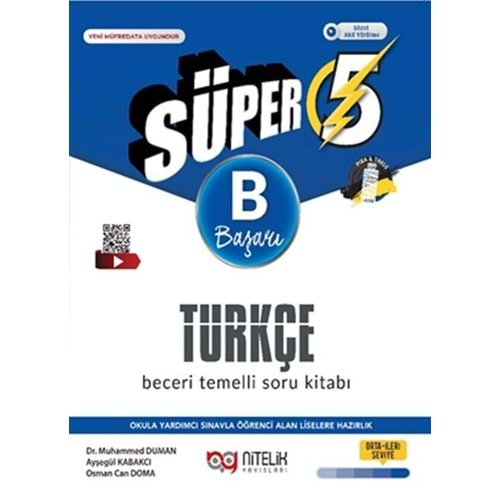 NİTELİK 5.SINIF TÜRKÇE SÜPER (B) BECERİ TEMELLİ SORU KİTABI